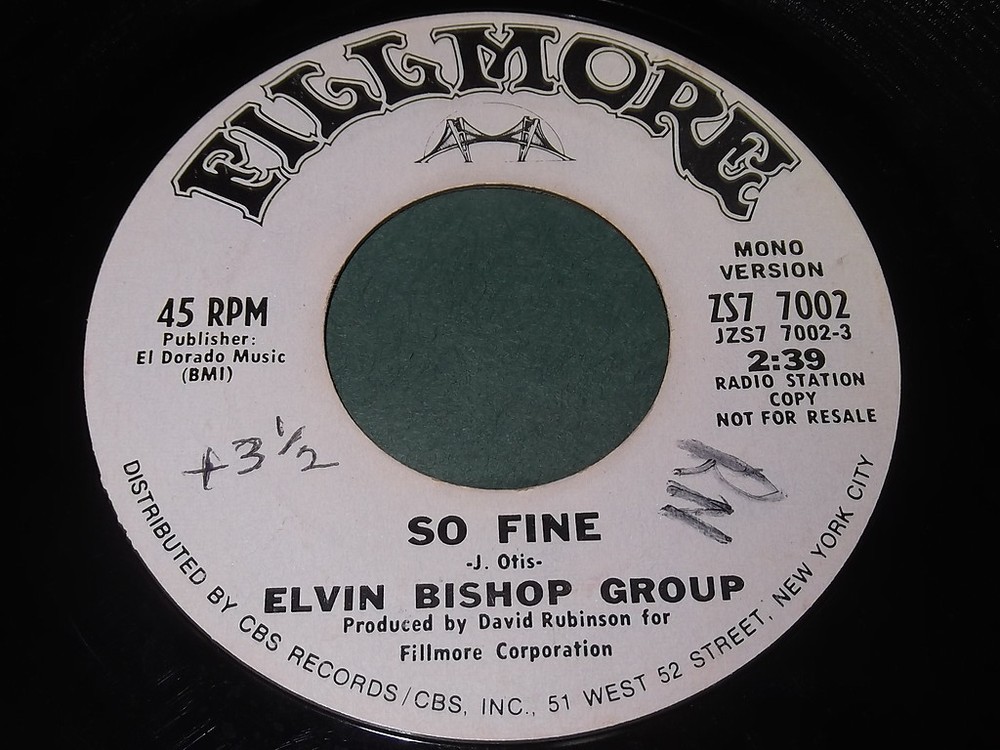 Elvin Bishop Group: So Fine / (Same) 45