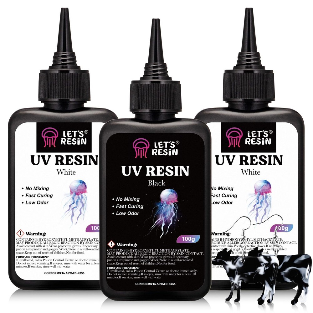 300g Odorless UV Resin for Jewelry & Crafts - Low Shrinkage Colored Resin