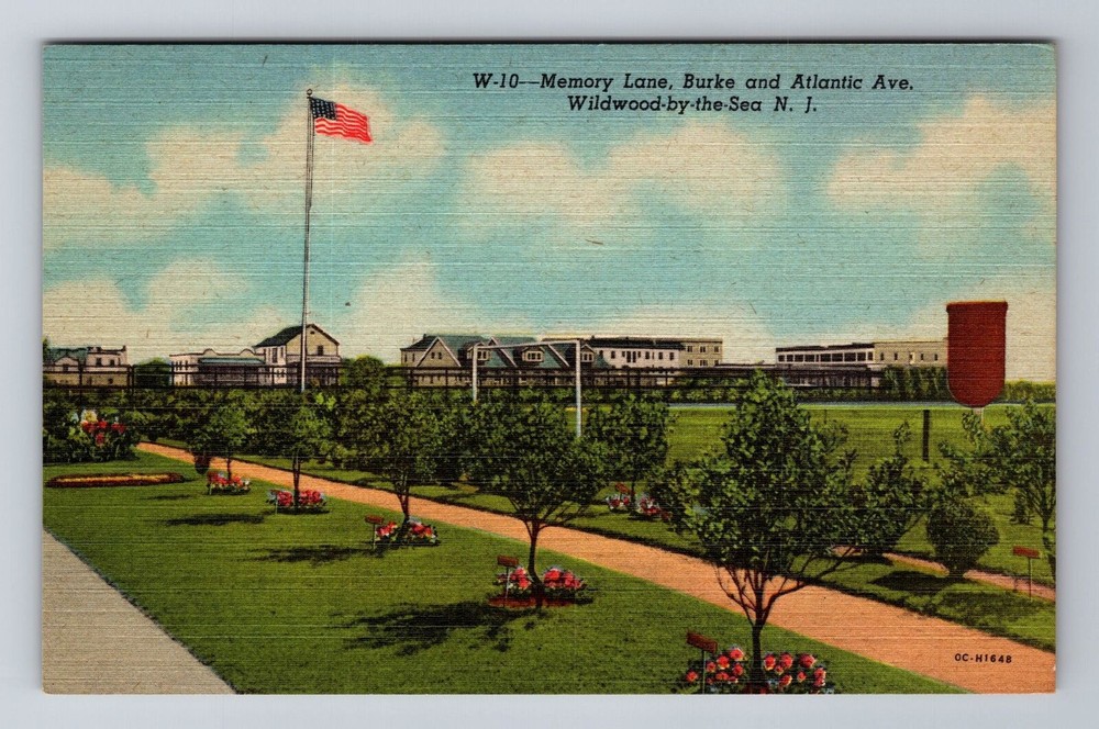 Wildwood-by-the-Sea NJ-New Jersey, Memory Lane, Antique Vintage Postcard