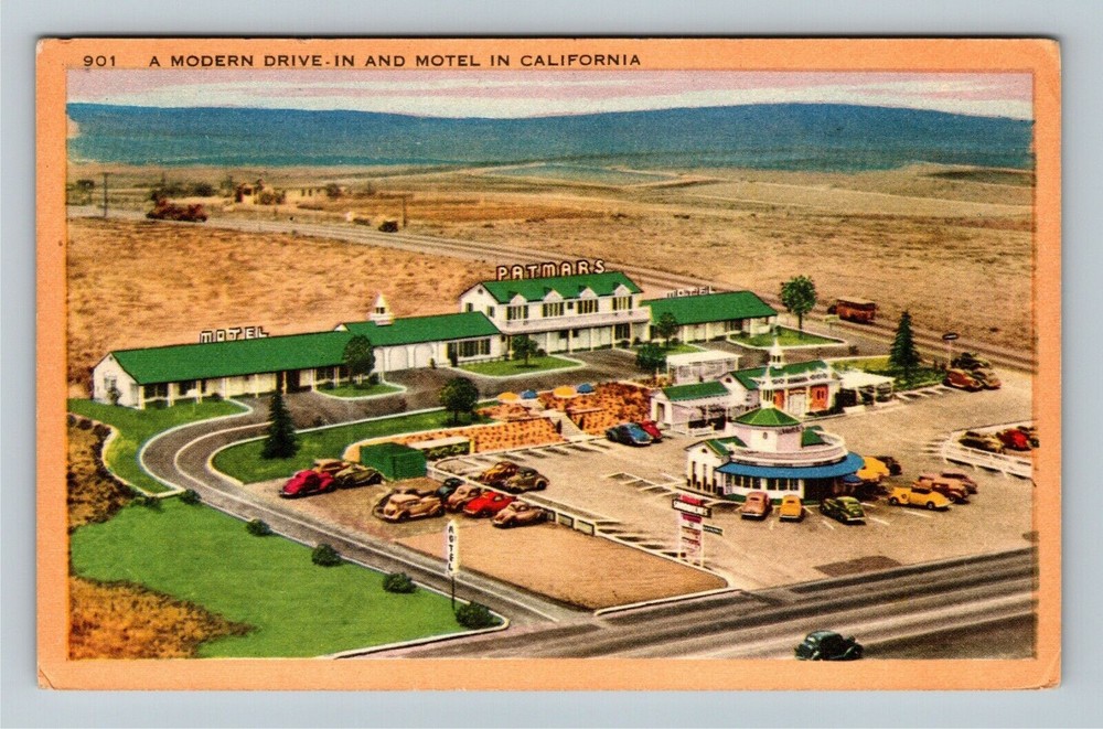 El Segundo CA-California, Patmar's Motel And Drive-In Vintage Souvenir Postcard