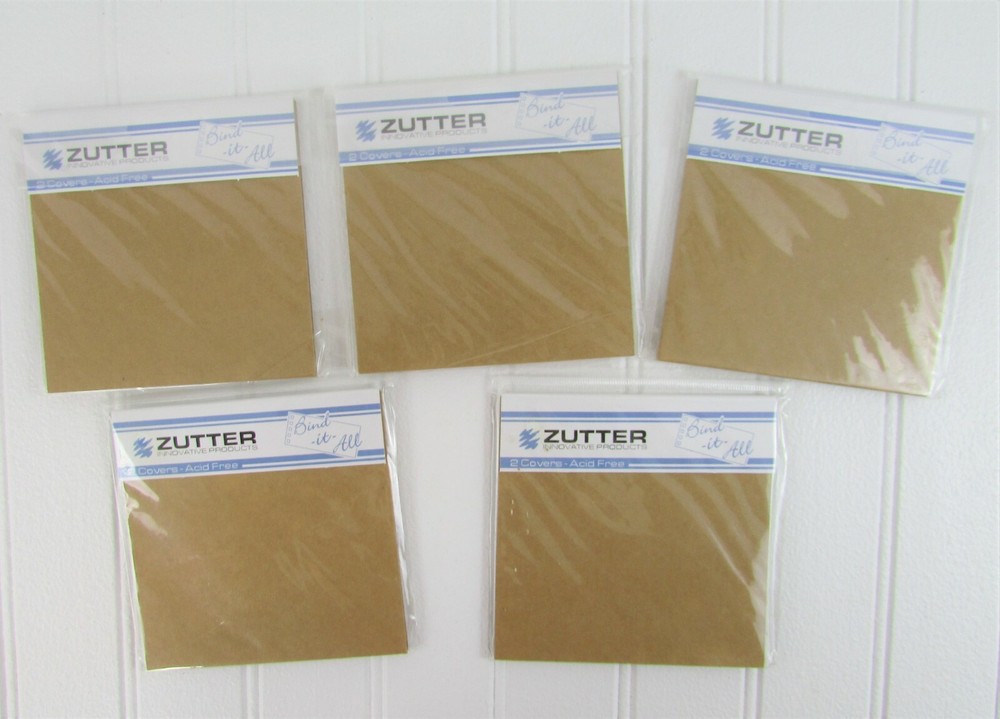 Zutter 5-Pack Acid-Free 4.1x4.1 Scrapbook Covers NEW-image