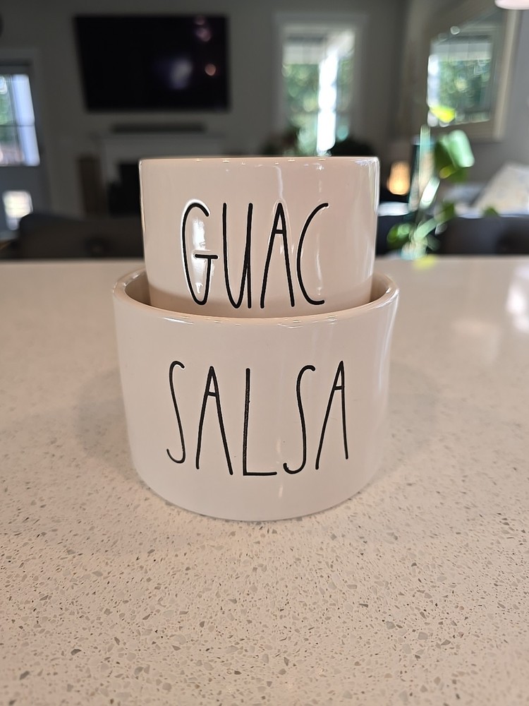Rae Dunn Artisan Collection By Magenta Salsa & Guac Bowl Set