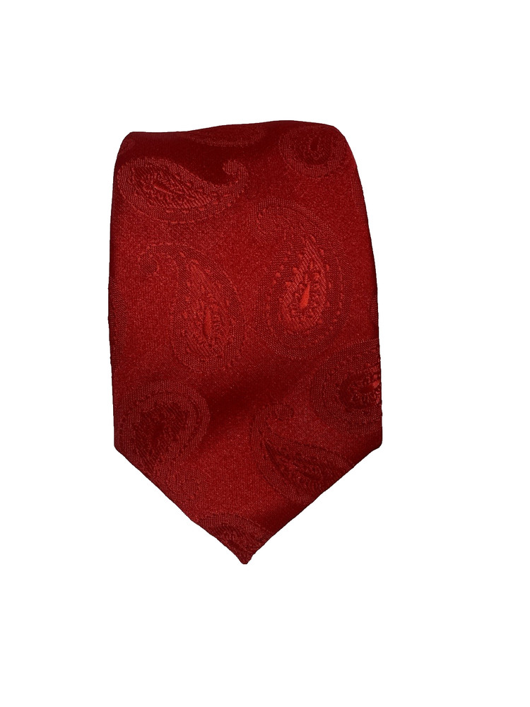 Men's Red Paisley Microfiber Tie 