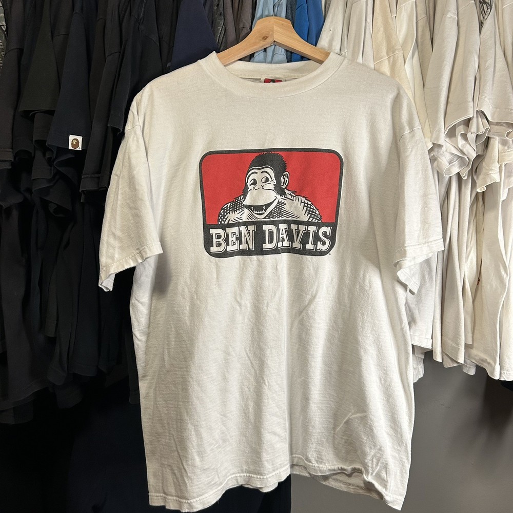 Vintage 90s Ben Davis Gorilla Logo Tee White size XL Skate