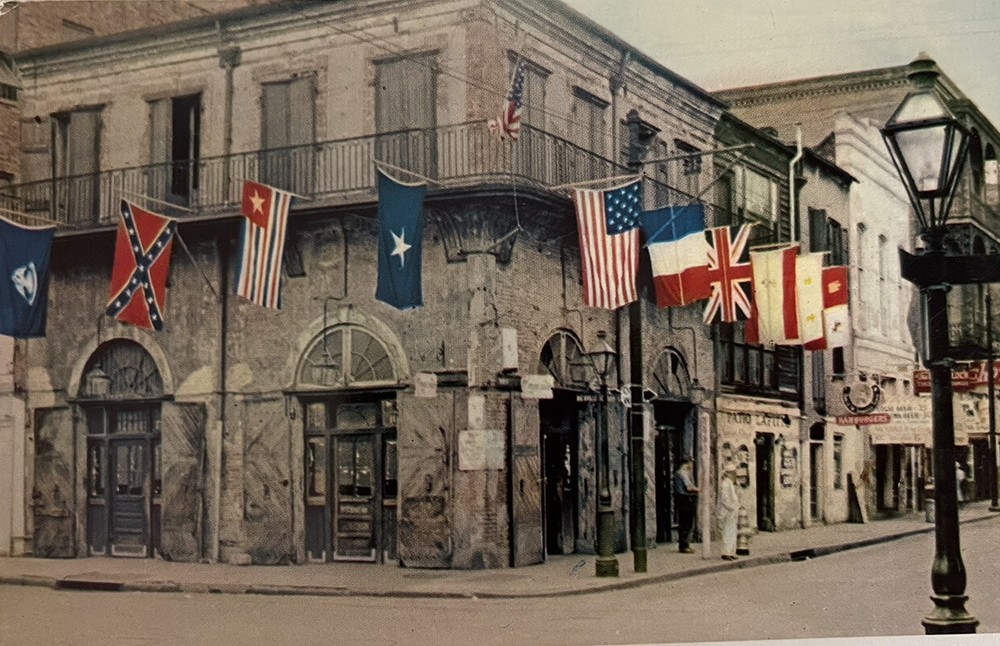 Vintage Postcard - The Old Absinthe House New Orleans Louisiana - Flags Display-image