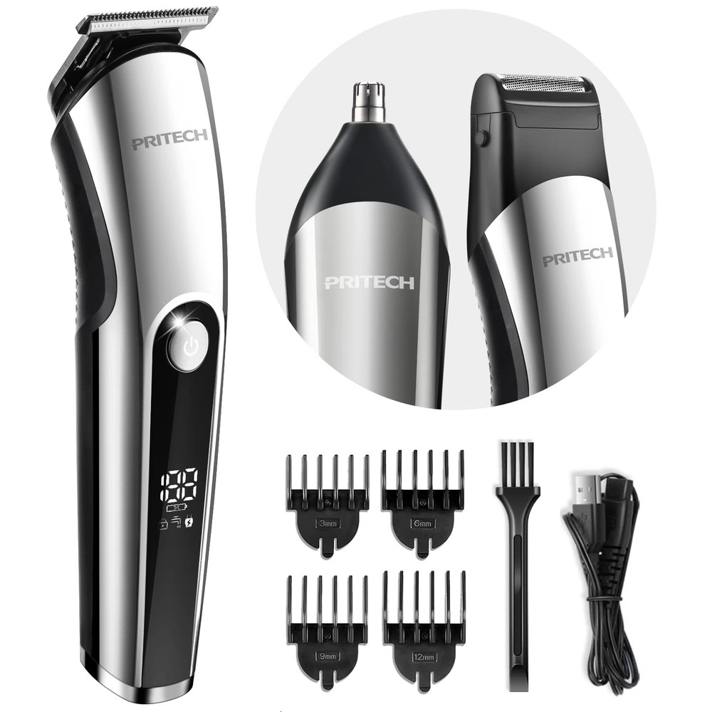 Men's 3-in-1 Trimmer Kit for Beard Nose Ear & Hair Clipping