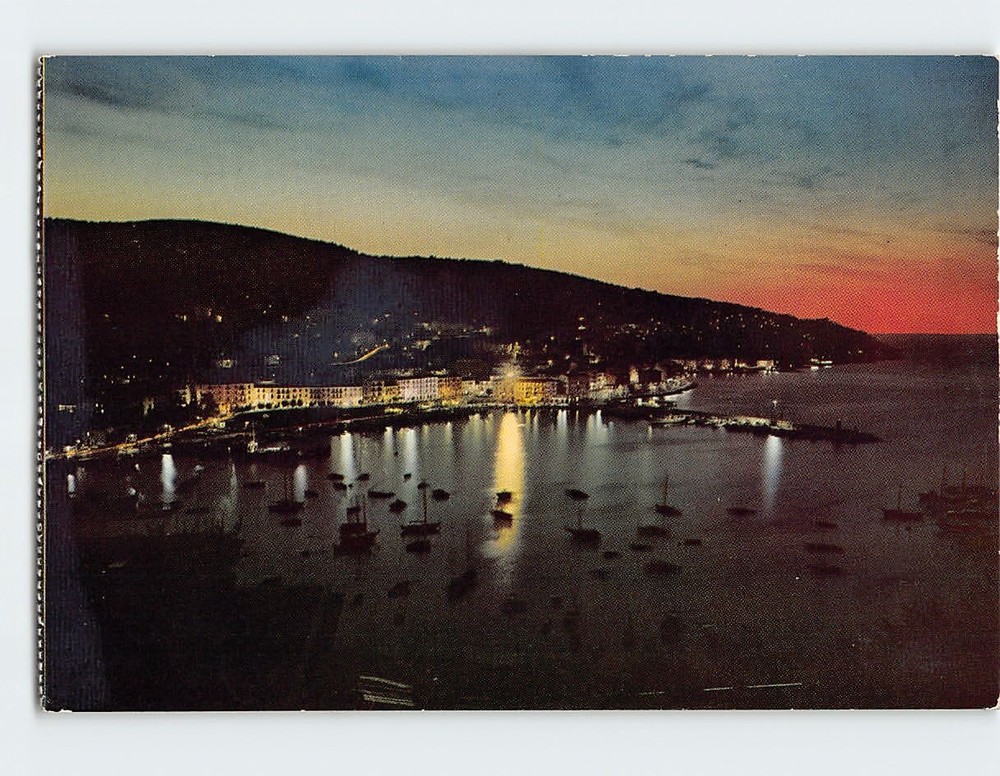Postcard Bay View At Night Monte Argentario Porto Santo Stefano Italy