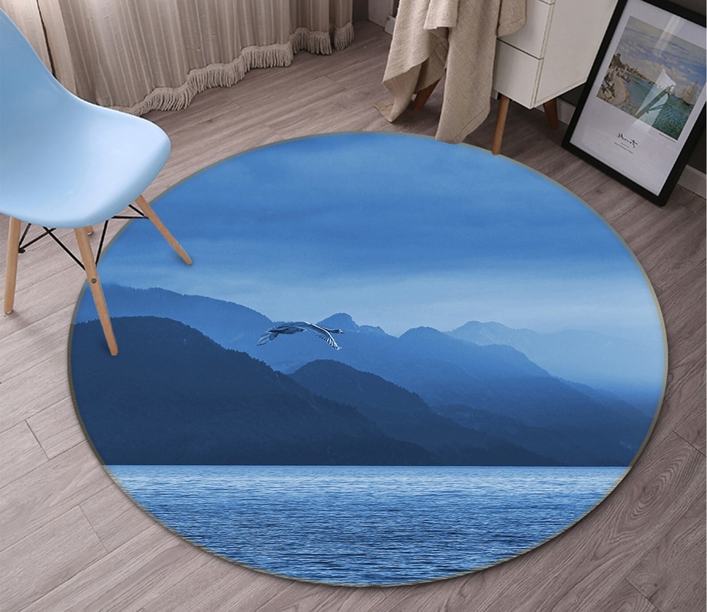 3D Twilight Bird Non-Slip Rug Elegant Animal Print Carpet Romy AHO186934