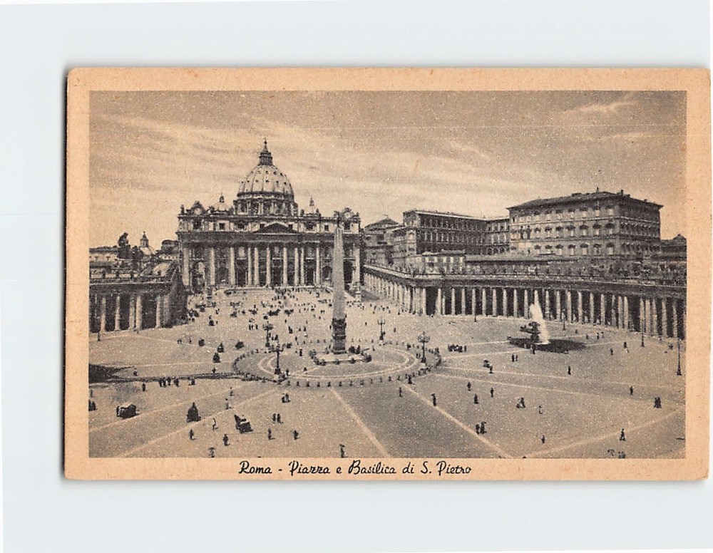 Postcard Piazza e Basilica di S. Pietro Rome Italy