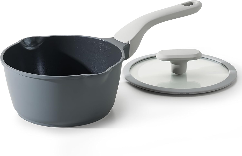 2 Quart Ceramic Nonstick Saucepan with Lid – Non Toxic Cooking Pot