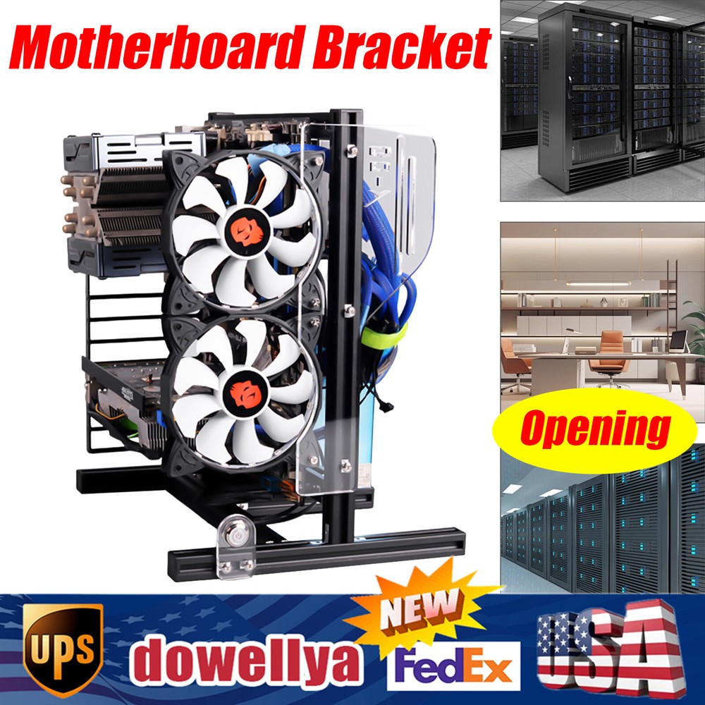 DIY ATX M-ATX ITX PC Test Bench Open Frame Motherboard Bracket Opening USA