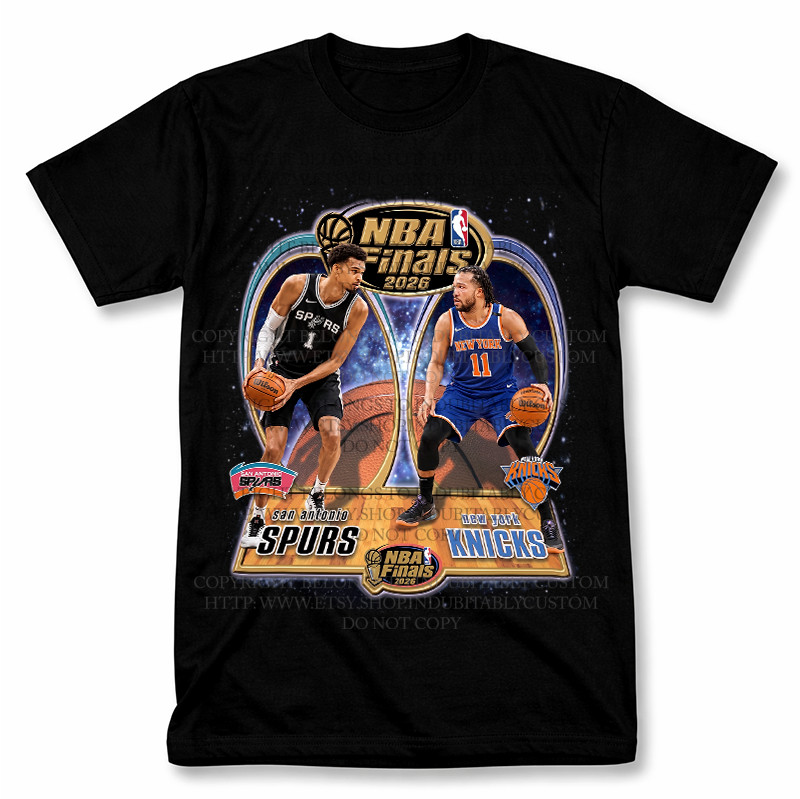 Jalen Brunson Vs Wembanyama Finals Basketball Fan Graphic Tee