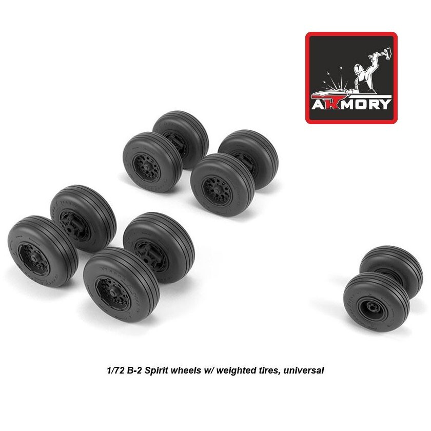 Armory AR AW72326 Scale 1/72 B-2 Spirit wheels w/ weighted tires for scale model