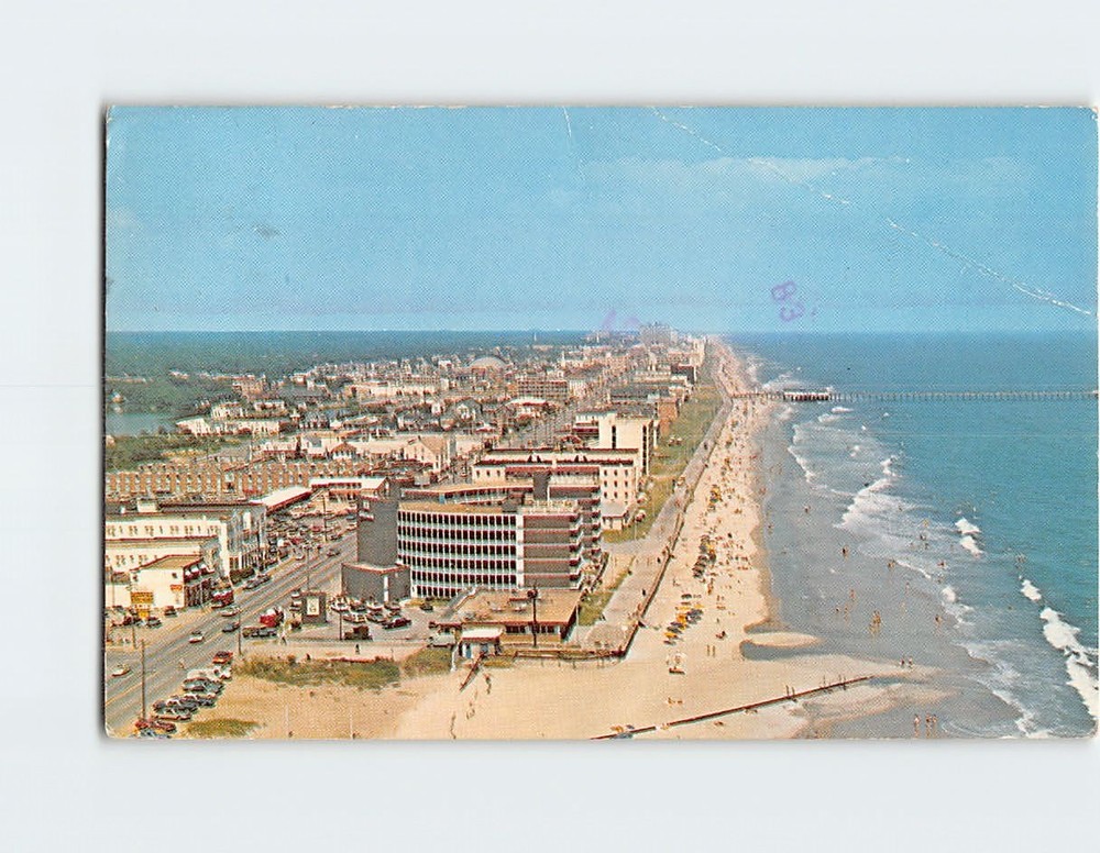 Postcard Aerial view of this famous Beach Resort Virginia Beach Virginia USA