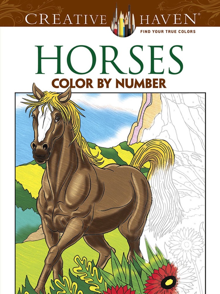 Creative Haven Horses Color by Number Coloring Book (Creative Coloring...