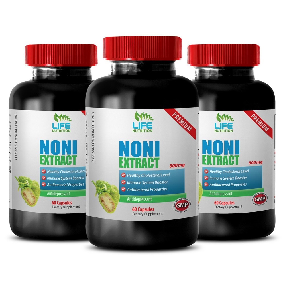 noni capsules - NONI EXTRACT 500mg - energy boosting vitamins 3 Bottles