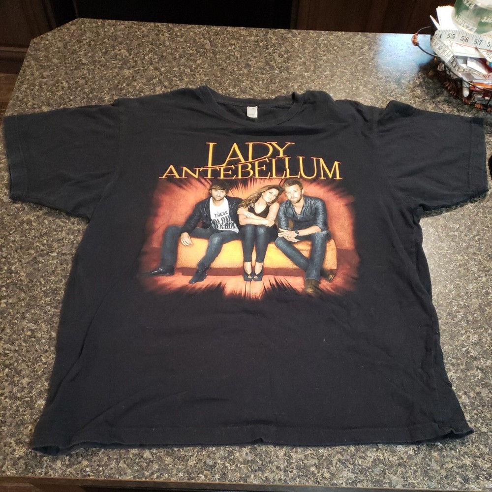 LADY ANTEBELLUM Adult L Official Concert Merchandise 2010 Tour Tee Classic Black