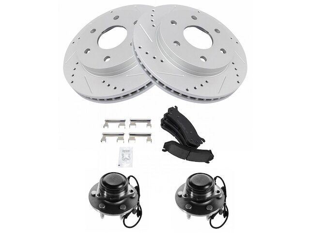 2003-2005 GMC Savana 2500 Brake Pad Rotor & Wheel Hub Kit 53832MWWX