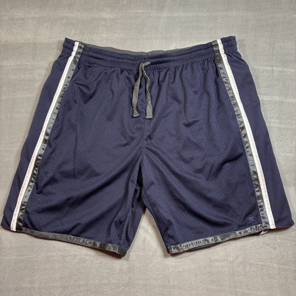 Vintage Starter Reversible Basketball Shorts Men's 3XL Blue / Gray / White Y2K