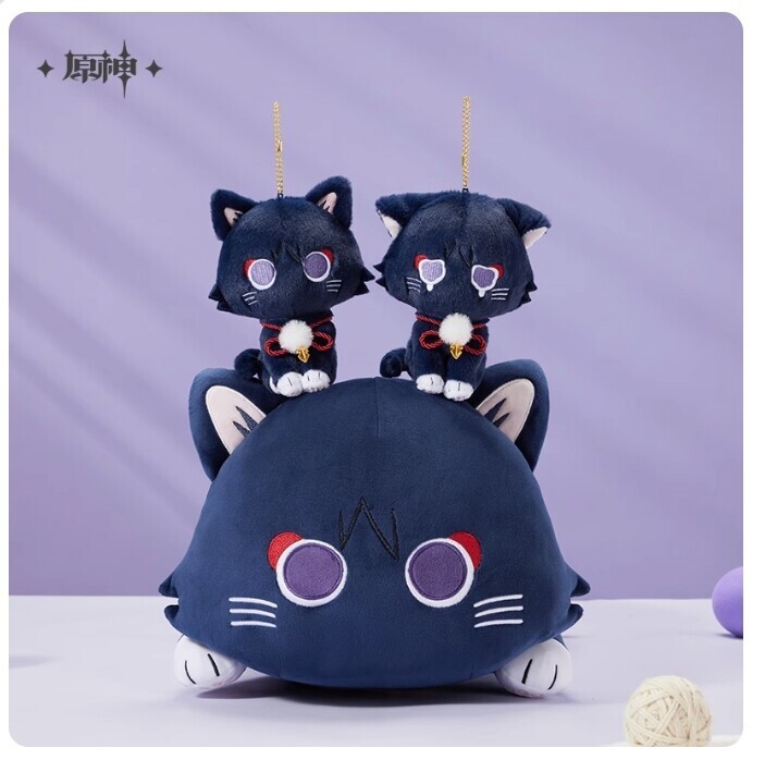 Official Genshin Impact Wanderer Scaramouche Cat Plush Doll Pendant Toys Gift