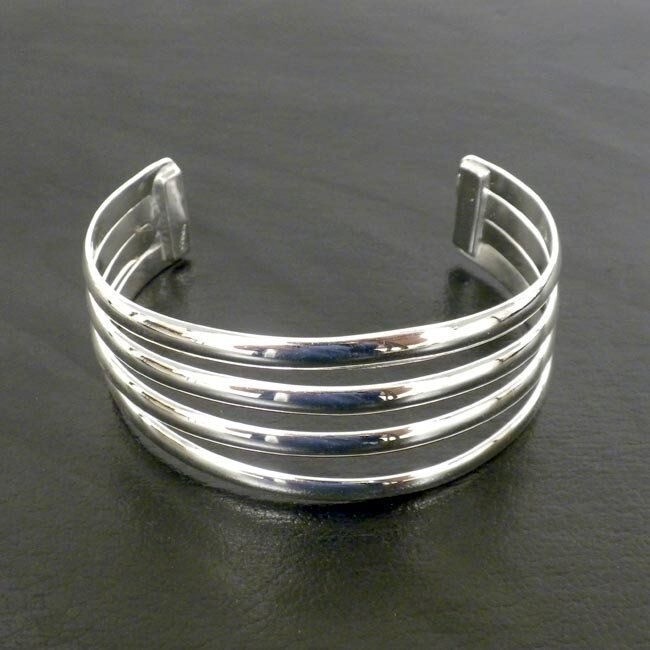 925 Sterling Silver Boho Open Cuff Bangle Handmade Unique Design