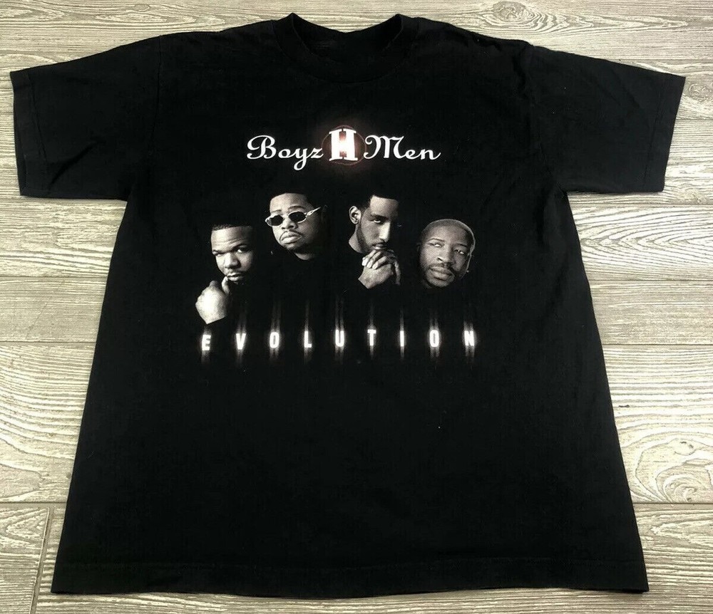 Vtg Boyz II Men 2 Men Evolution Tour Cotton Black T Shirt All Size SE243