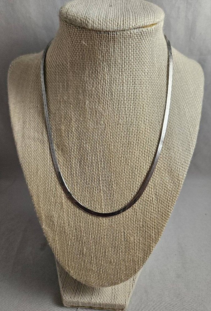 Vintage Danecraft Sterling Silver  Herringbone Chain 16” Stamped Italy 925