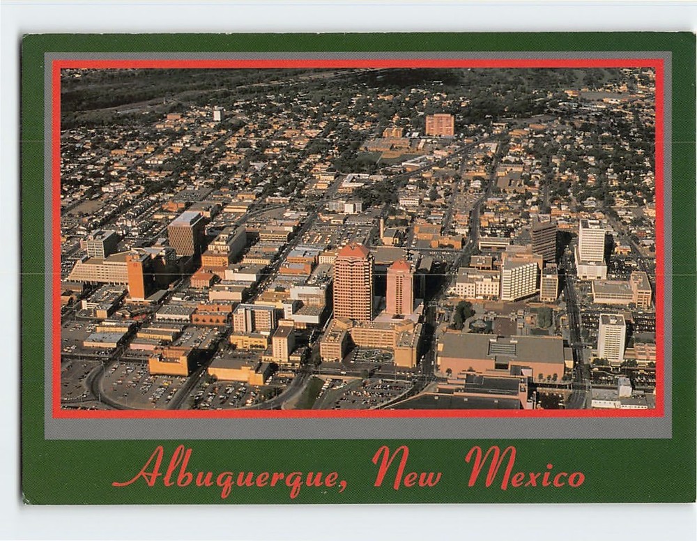 Postcard Aerial View Albuquerque NM USA
