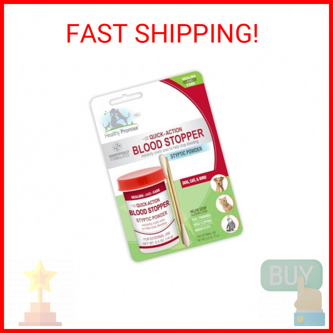 Four Paws Antiseptic Pet Blood Stopper Powder for Dogs, Cats, and Birds 0.5 Ounc