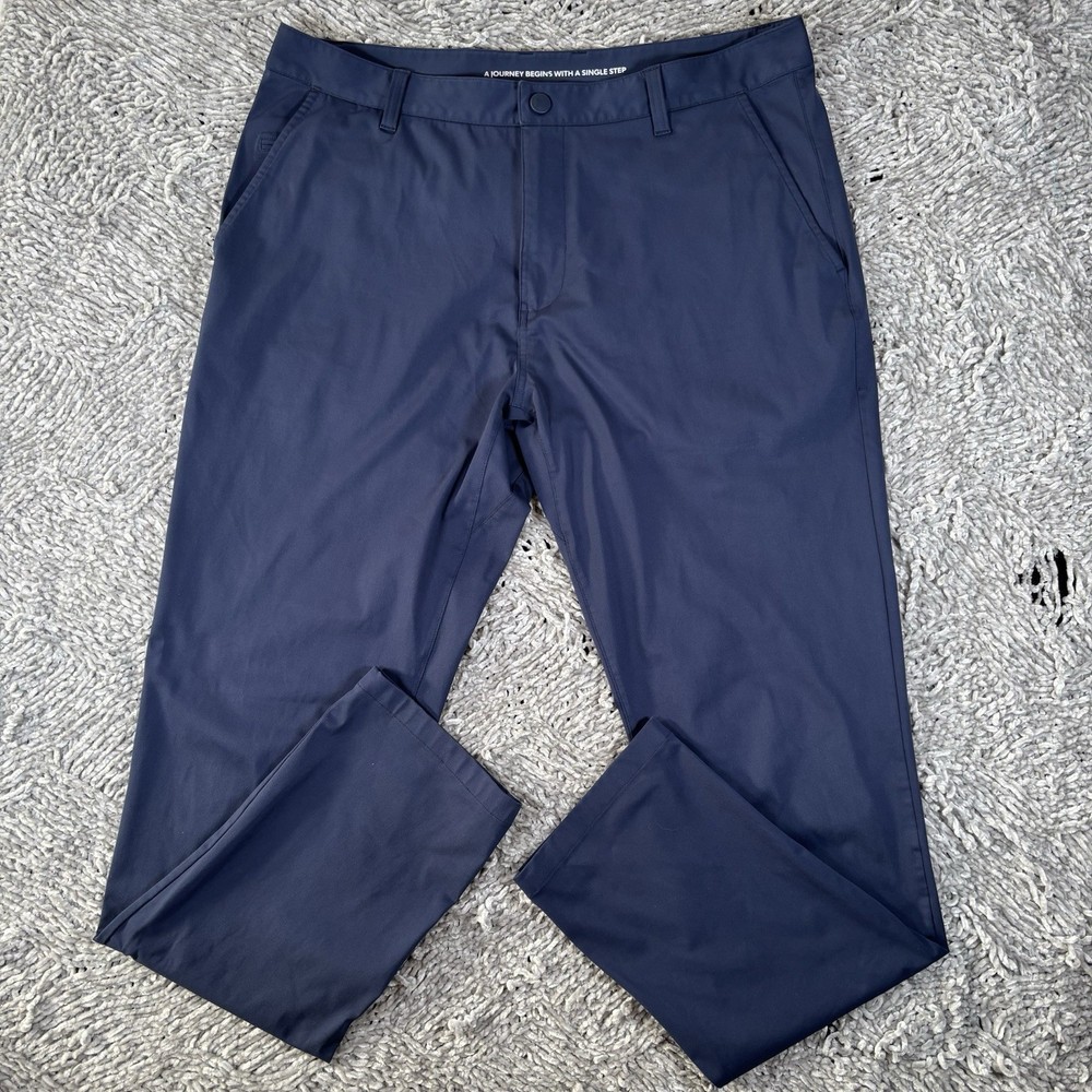 Rhone Commuter Slim Pants Mens 36 Navy Blue Stretch Golf Preppy Performance Work