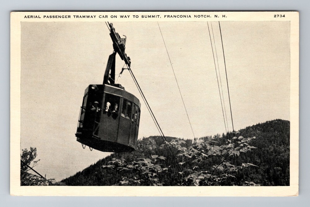 Vintage Franconia Notch NH Passenger Tram Car Antique Postcard