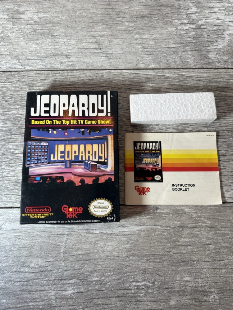 Jeopardy Nintendo Entertainment System NES Box & Manual Only