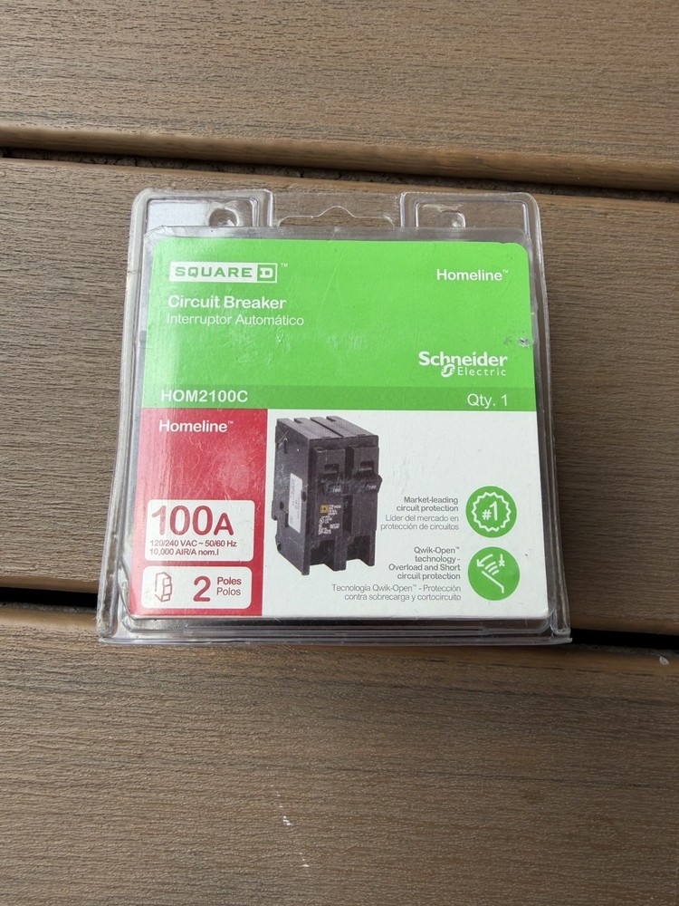 Square D HOM2100C 100A Circuit Breaker (2420) New