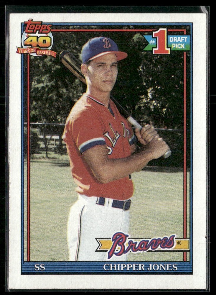 1991 CHIPPER JONES Rookie (RC) Lot of 2 Braves