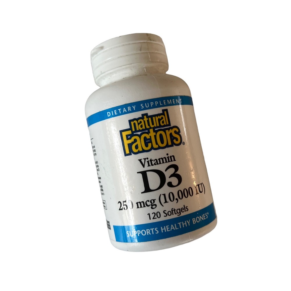 Natural Factors Vitamin D3 10,000 IU, 250mg 120 Softgels Exp  01/2026