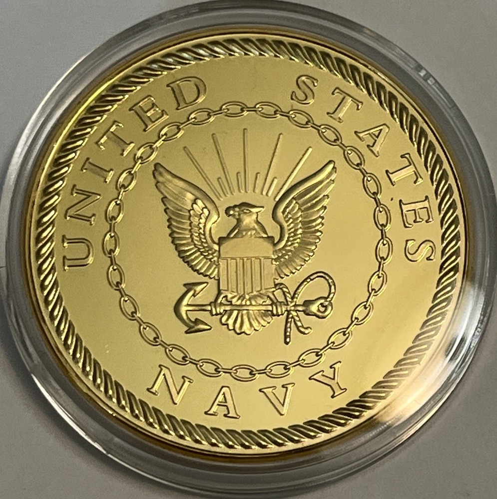 U.S. Navy Duty Honor Country Proudly Served Commemorative Medal Token  