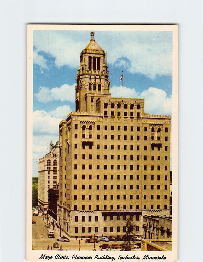 Postcard Mayo Clinic Plummer Building Rochester Minnesota USA