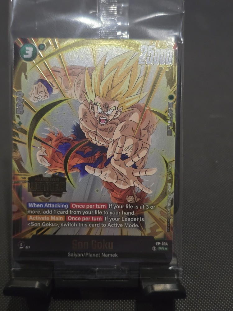 Son Goku FP-034 Release Event Winner Promo Gold Sealed	Dragon Ball Card English