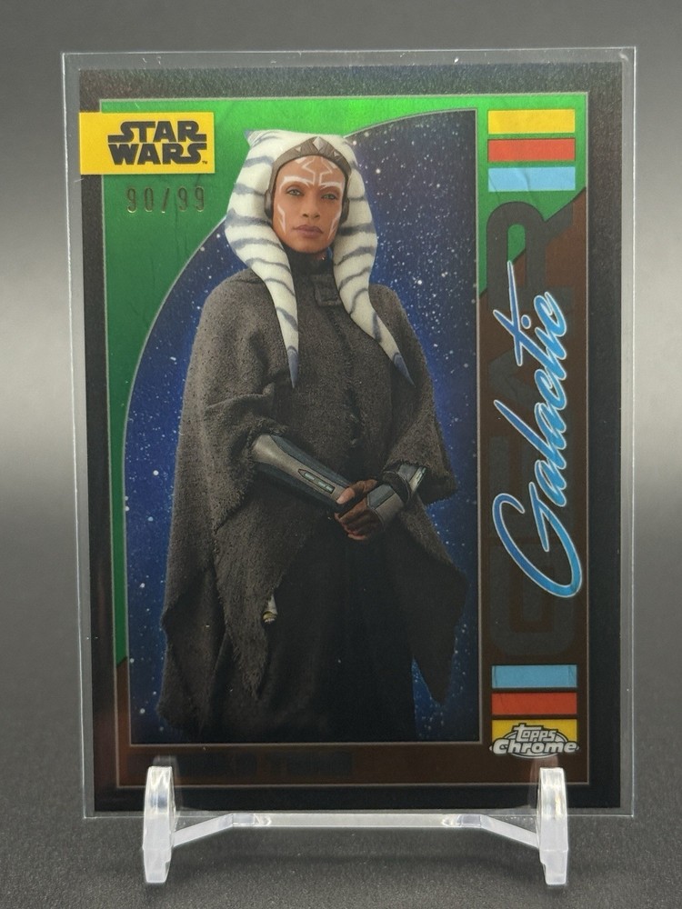 2024 Topps Chrome Star Wars Galactic Gear Green Refractor Ahsoka Tano /99