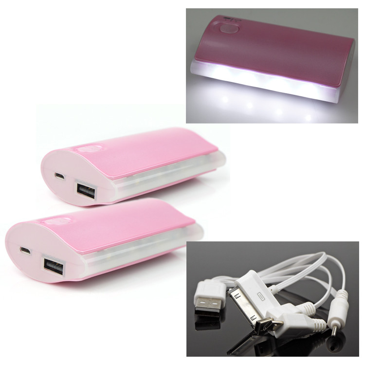 5200mAh Pink Portable Charger for Nokia Lumia 920 1020 HTC One Z10 Q10 USB