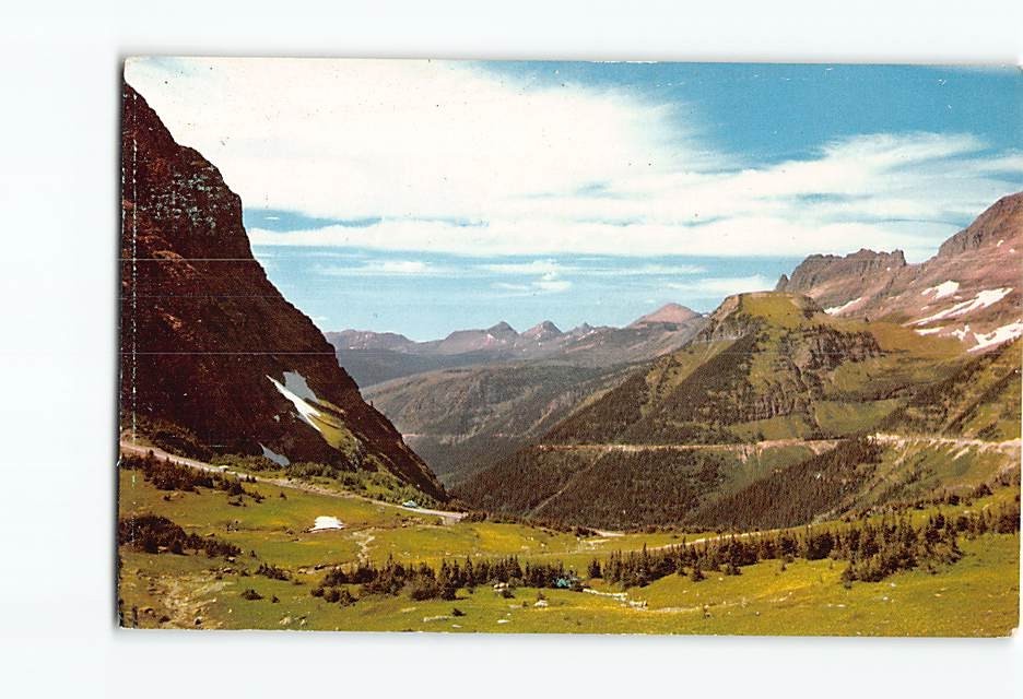 Postcard Glacier National Park Montana Going-to-the Sun Highway USA America