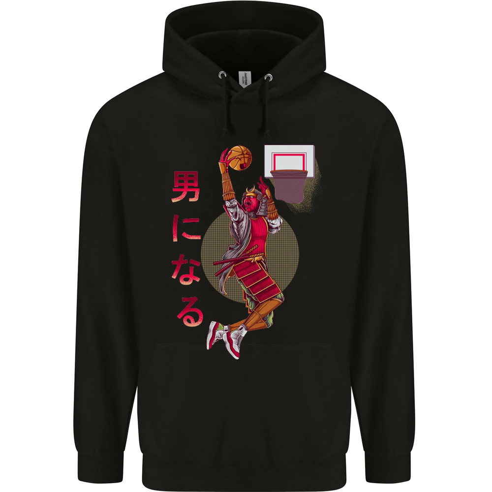 Samurai Basketball Player Mens 80% Cotton Hoodie