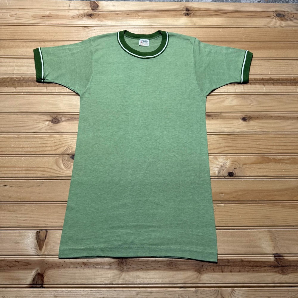 Vintage 70s Target Blank Striped Streetwear Classic Ringer T-Shirt Men's Small