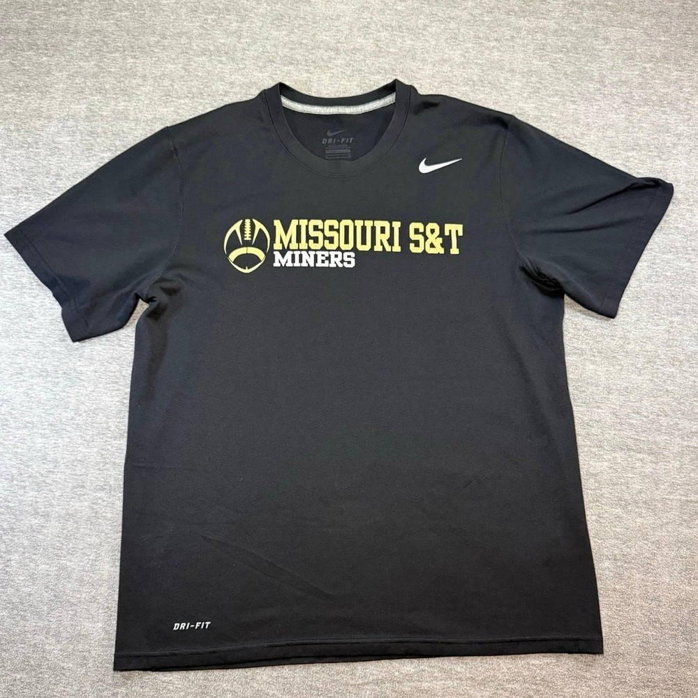 Nike Men’s Missouri S&T Miners Dri-Fit T-Shirt-Medium/Black/Sports/College