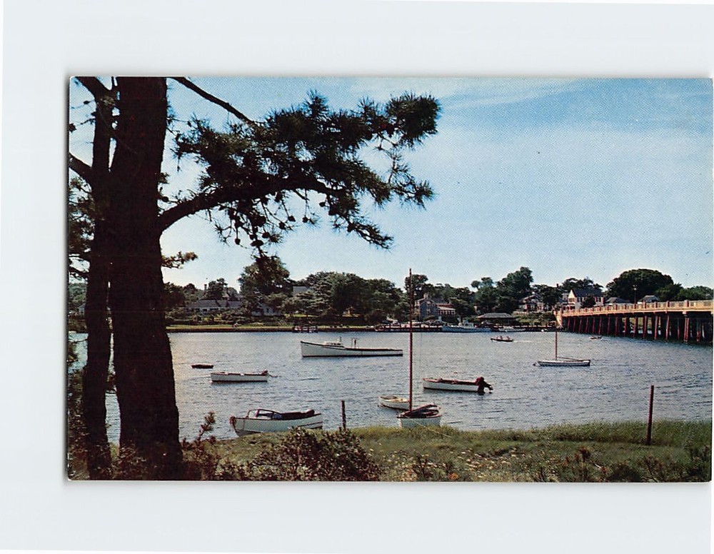 Postcard Bass River Bridge South Yarmouth Cape Cod Massachusetts USA
