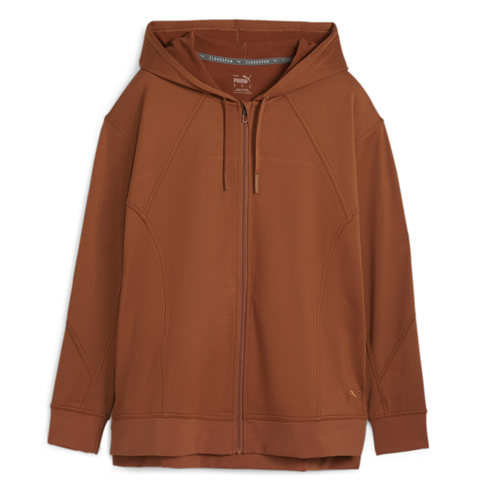 Puma Train Cloudspun Full Zip Hoodie Womens Brown Casual Outerwear 52479581