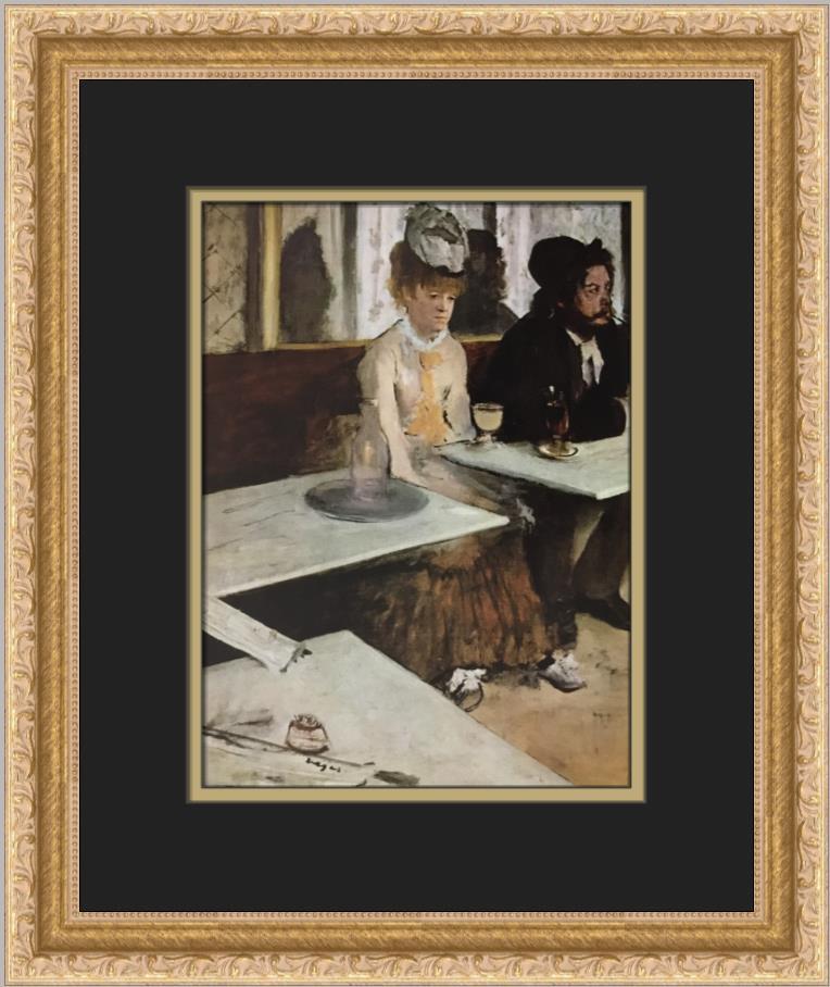 Edgar Degas Absinthe Custom Framed Print-image