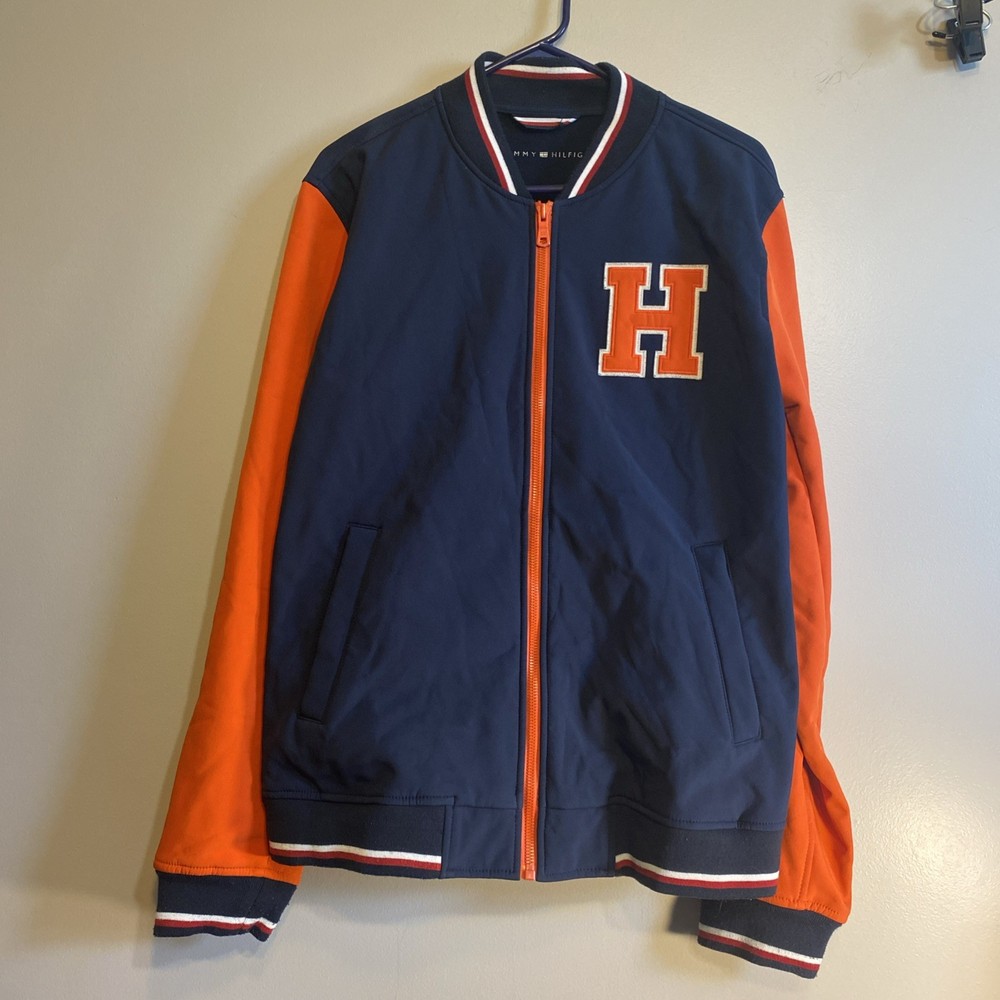 Tommy Hilfiger Men's Orange Blue Logo 
