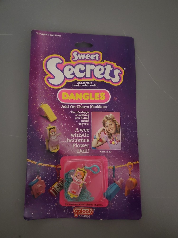 Vintage Galoob Sweet Secrets Dangles Wee Whistle Becomes Flower Doll