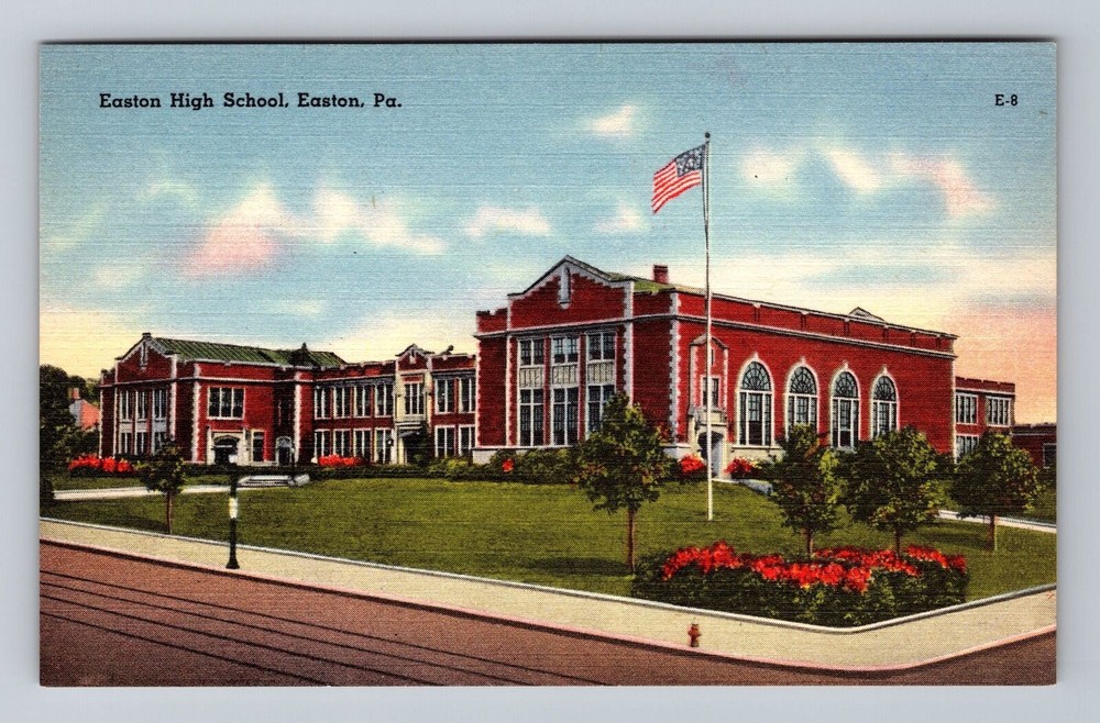 Pennsylvania PA Easton High School Vintage Postcard